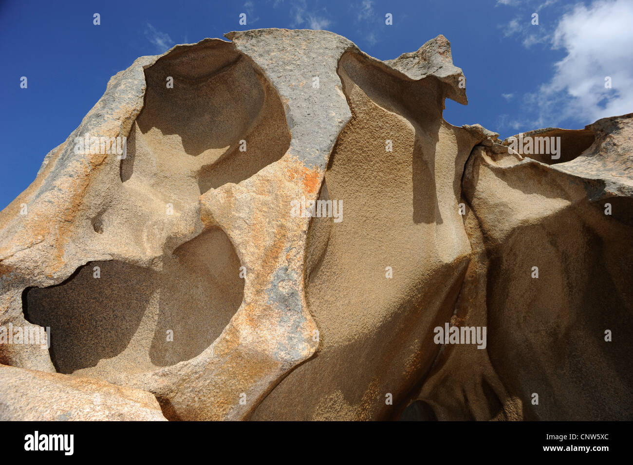 granite rock on Sardinia at Capo d`Orso, Italy, Sardegna, Costa Smeralda, Palau Stock Photo